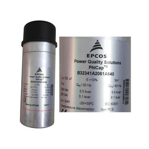 Tụ bù khô EPCOS 1P 5KVAr 240V ( B323341A2061A640 )